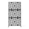 Glitzhome® 6ft. Black Galvanized Steel Floral Room Divider